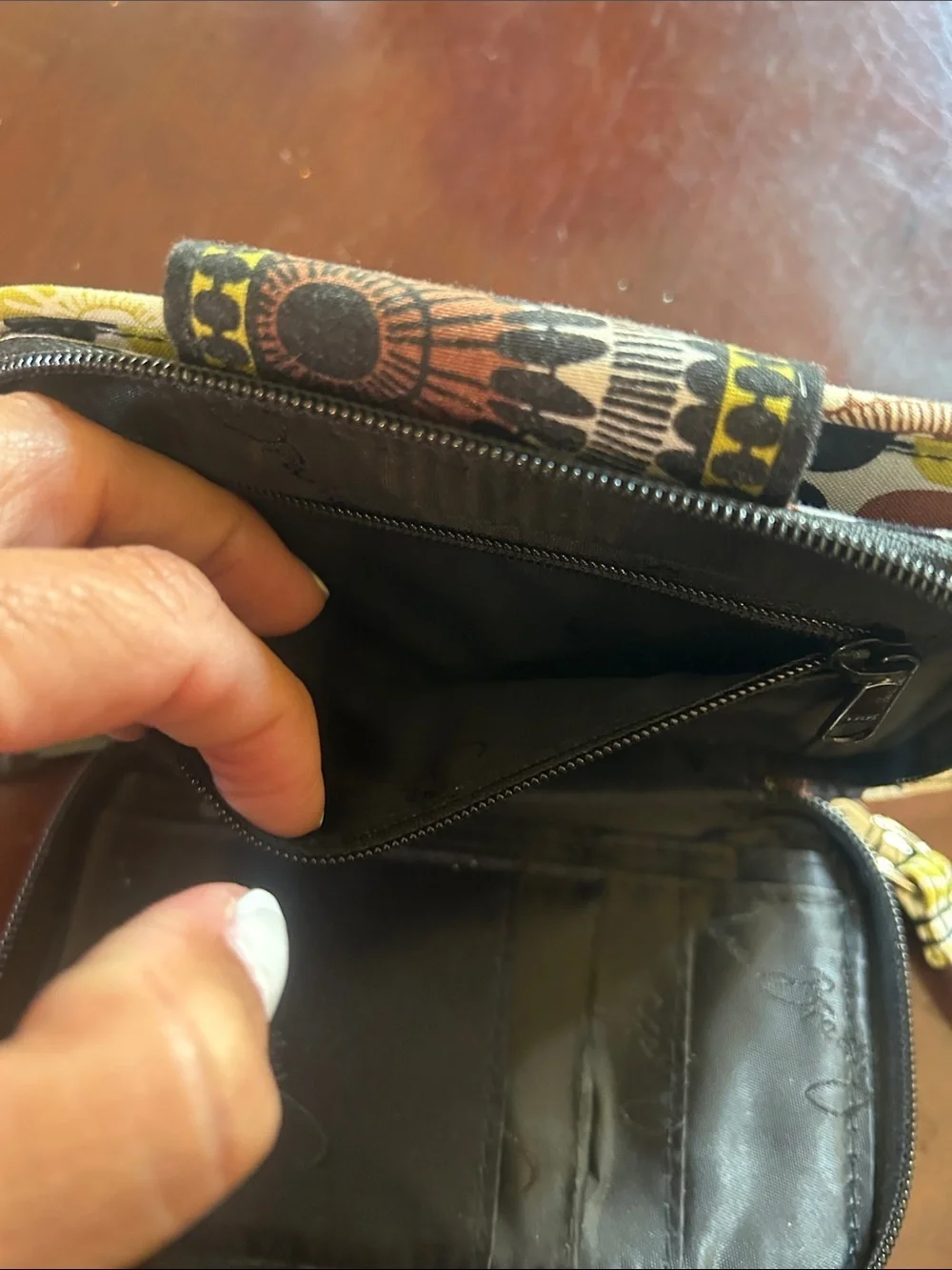 Vera Bradley Quilted Floral Wristlet in Neutral Multi
